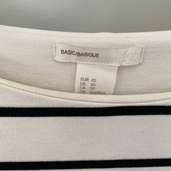 H&M basics striped midi dress in xs - Picture 3 of 4